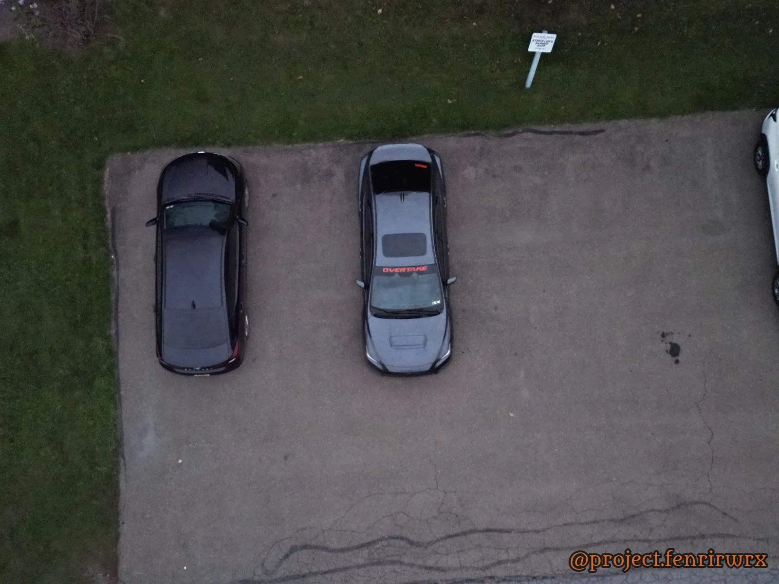 Higher top-down view of the lot