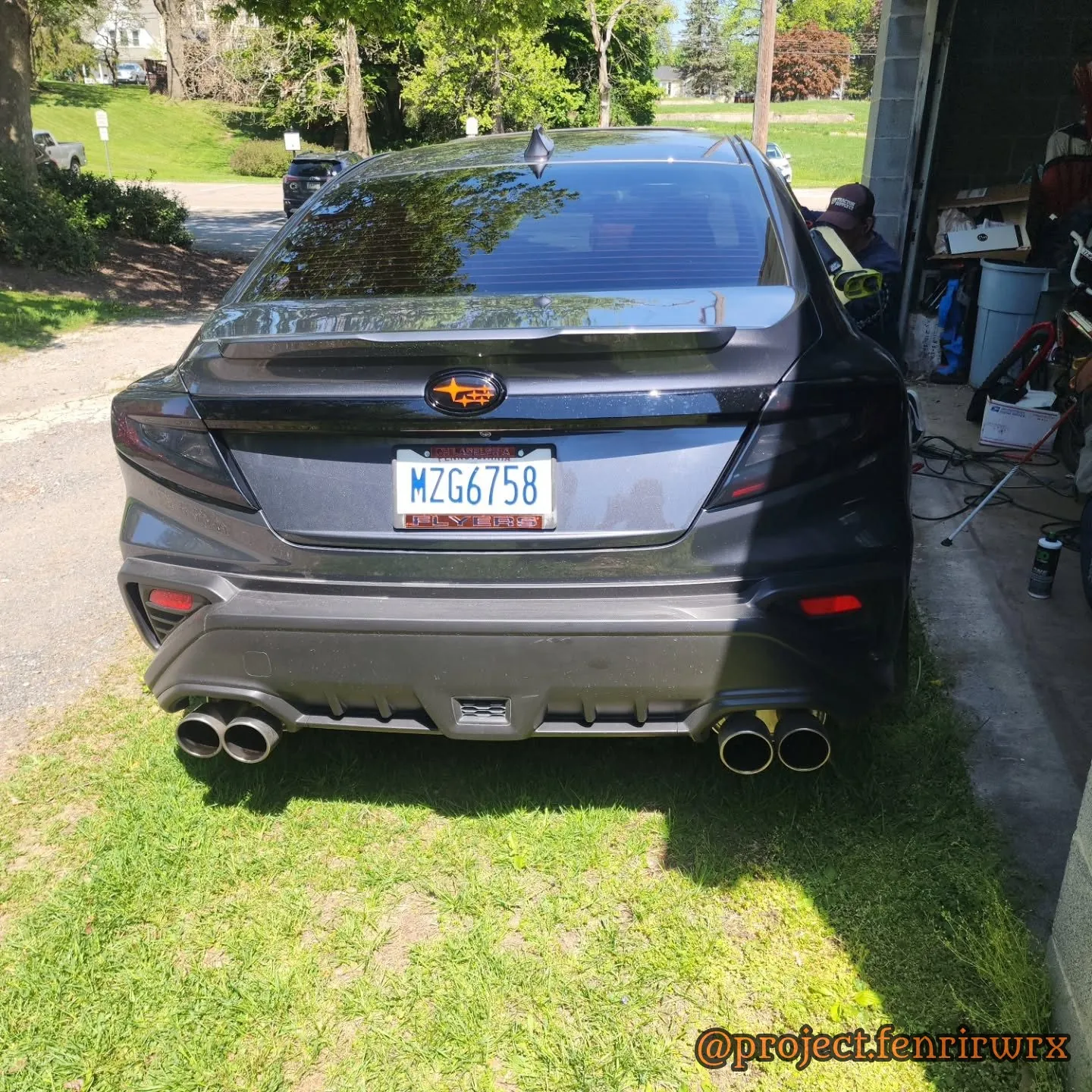 Blacked out tail lights and F1 light