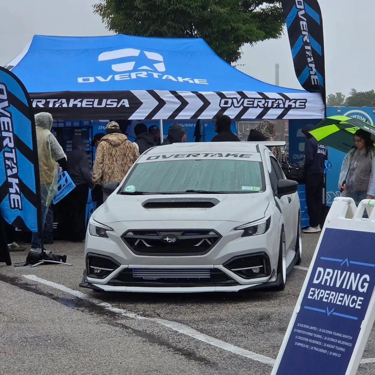 The Overtake tent and driving experience