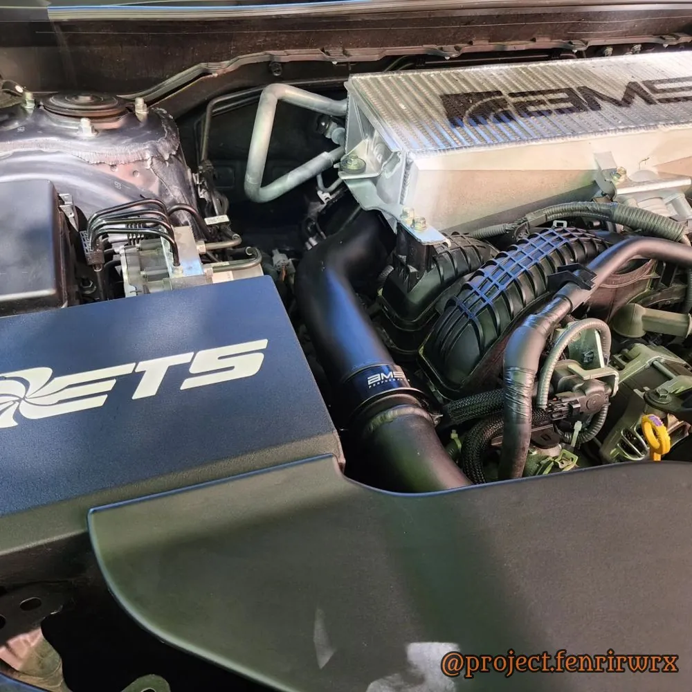 ETS airbox beside the AMS intercooler