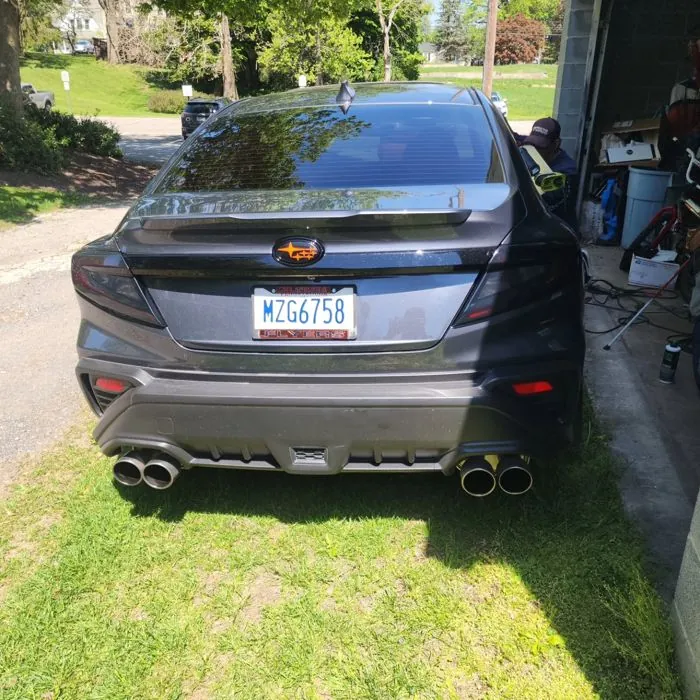 JDMuscle blacked-out taillight covers and F1 brake light