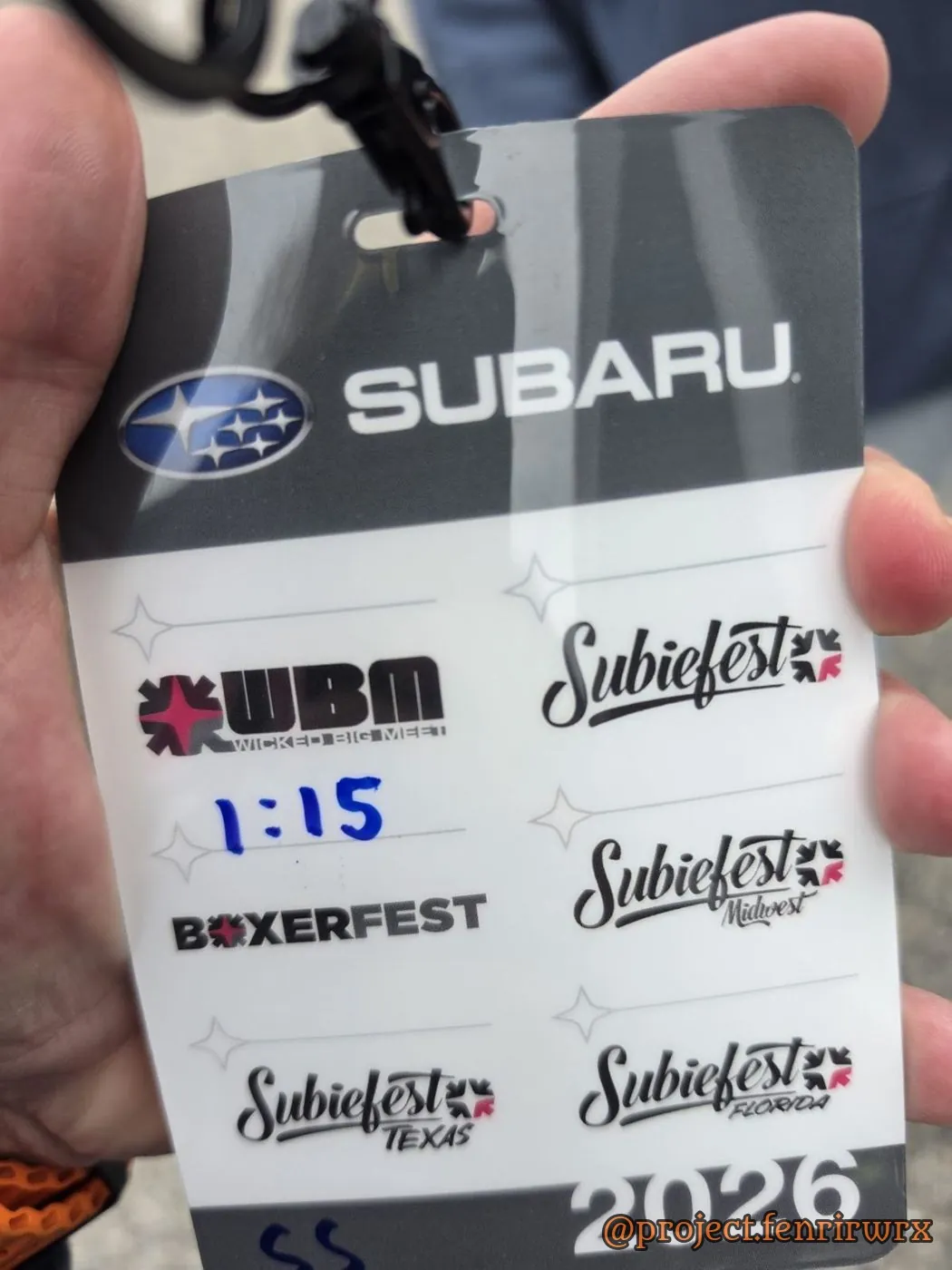 The Boxerfest ride-along pass, 1:15 slot