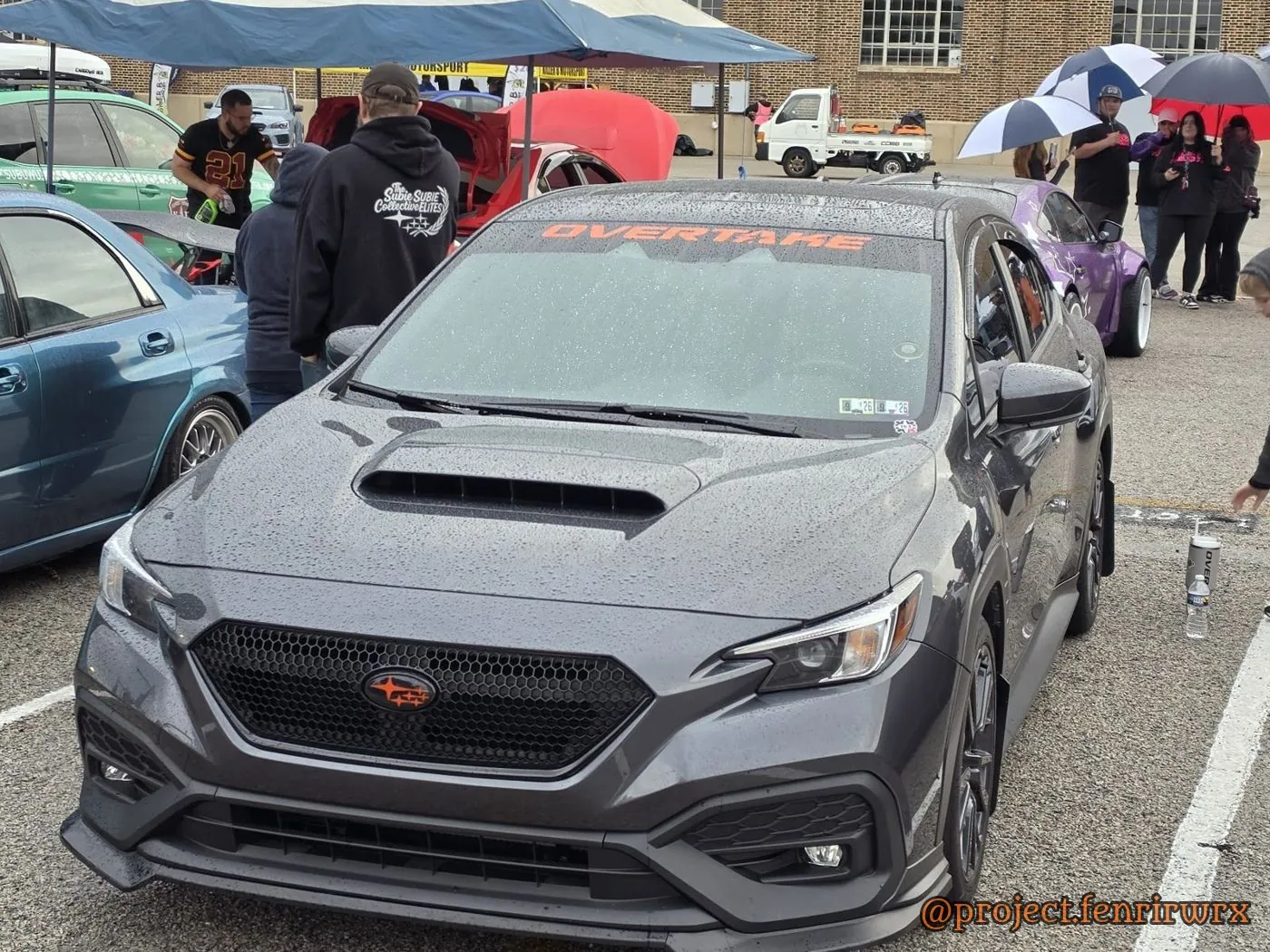 Rain on the hood at Boxerfest