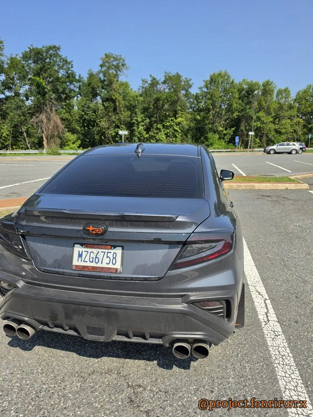 Rear in a park lot