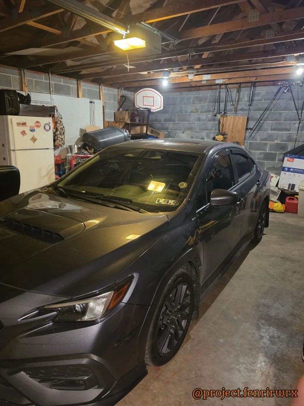 Parked in the garage