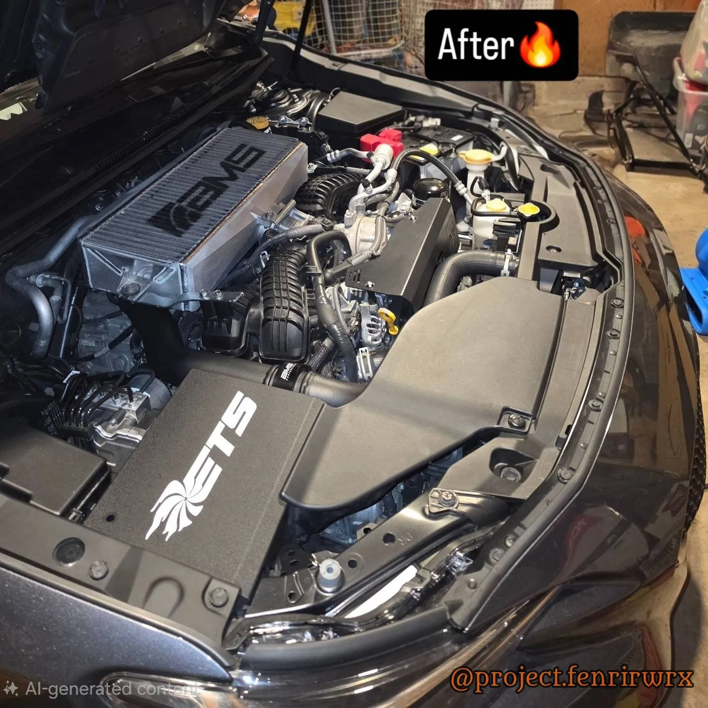After: the finished engine bay