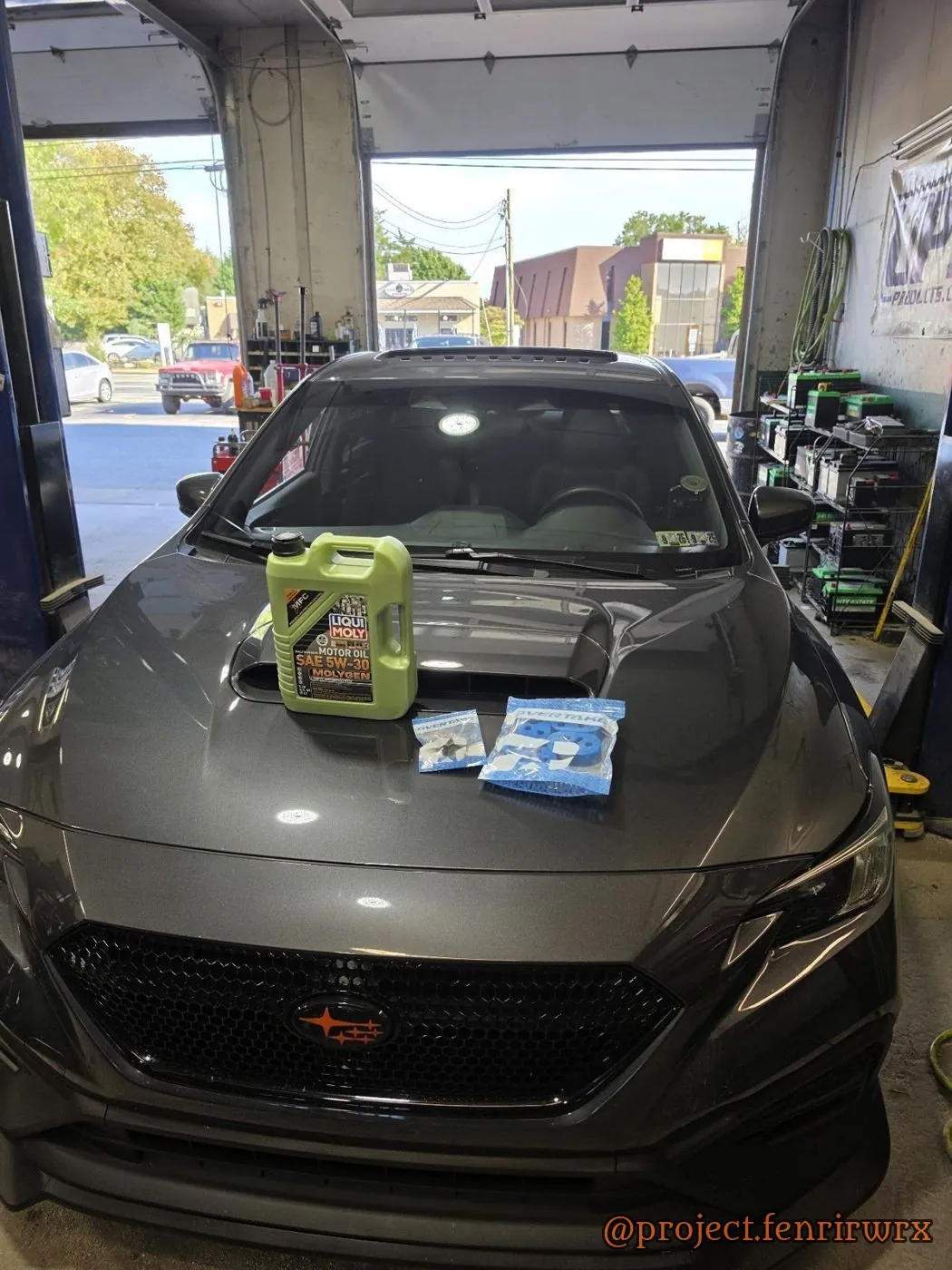 Oil change day, Liqui Moly on the hood