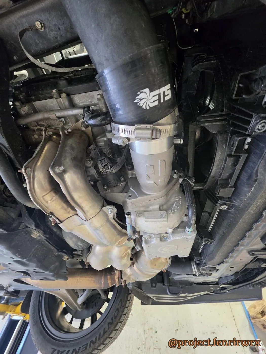 Downpipe area from below