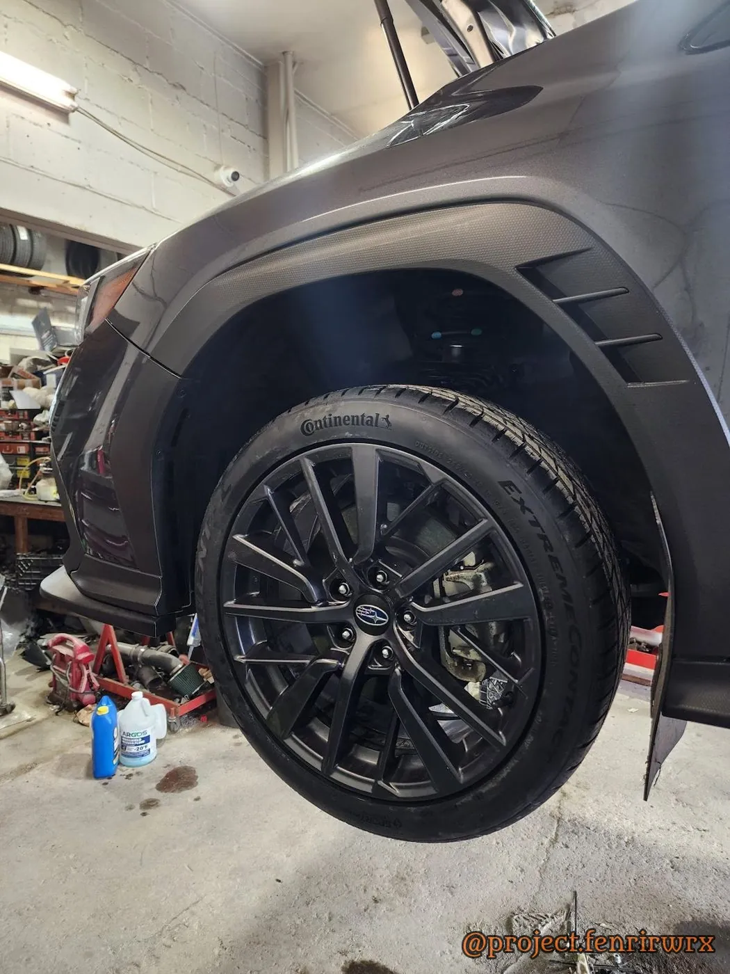 Wheel off the ground