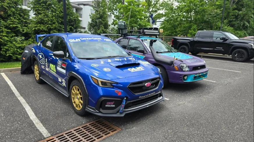 @90s_kid_subaru's WR Blue WRX with rally livery and gold wheels